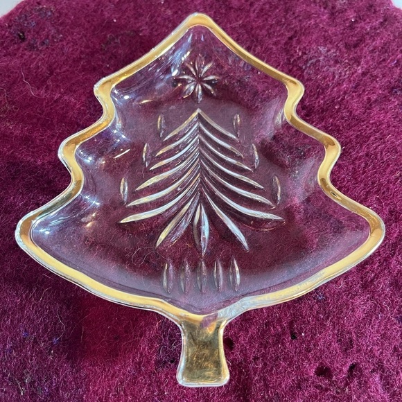 Vintage Mikasa Crystal Christmas Tree Candy Dishes Set of Two - Picture 5 of 9